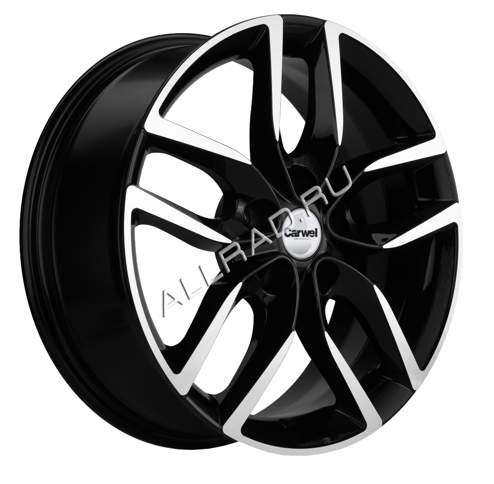 Купить литые диски Carwel Шира 1711 (Haval F7/F7x) 6.5x17 5x114.3 ET40  D64.1 в Москве. Цвет Серебристый с полированной лицевой частью (110900)